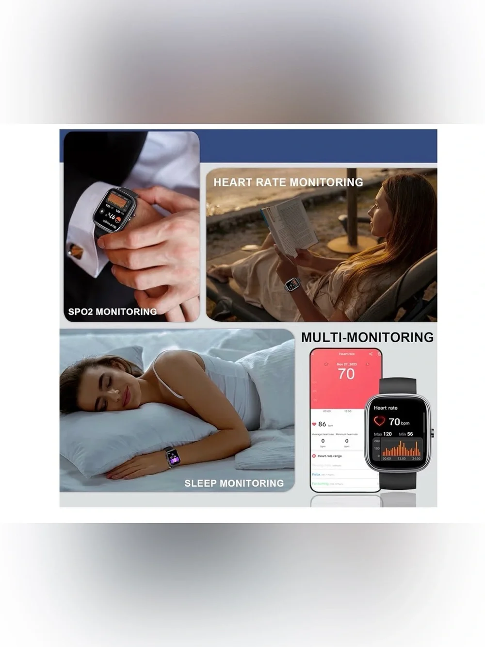 Smart Fitness Watch - Black